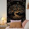 Настенный фоновый тканевый гобелен с вороной, медитация, психоделический рунный художественный настенный психоделический абстрактный гобелен