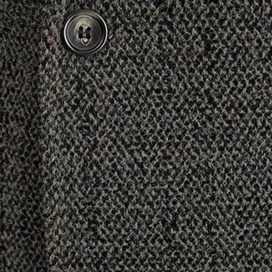 Мужское шерстяное пальто с лацканами, длинным рукавом, однобортное, куртка-пальто с карманами, однотонное, свободного кроя, повседневная верхняя одежда для холодной погоды