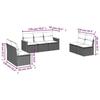 VidaXL Salon de Jardin avec Coussins 7 pcs, Canapés de Terrasse, Ensemble de Meubles de Patio, Mobilier d'Extérieur, Noir 3225873