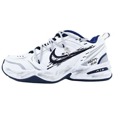 Air Monarch 4 Нескользящие Износостойкие Поддержка Низкие Массивные Кроссовки Унисекс Белые 415445-102(Команда558-)