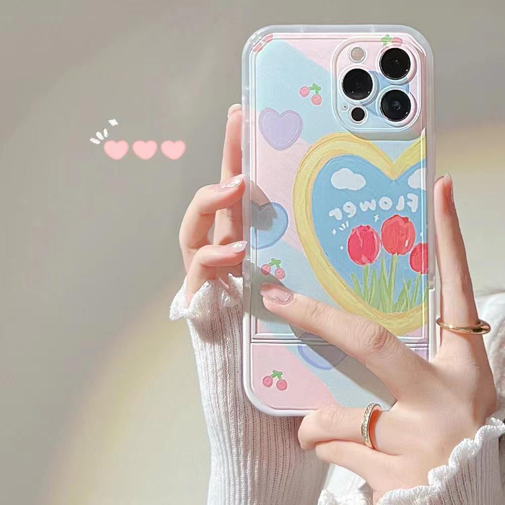 Чехол Love Rainbow Chain для Iphone 12 Pro Max 13 11 7 8 Plus, мягкий силиконовый чехол для Iphone Xs X Xr Se с подставкой и ремешком