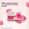 Lux Even-Toned Glow Bathing Soap With Vitamin C And E For Soft Moisturised Skin And Superior Glow Pack Of 5 150g Each For Face And Body