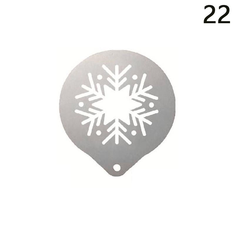 Форма для цветения из нержавеющей стали, необычная модель для штамповки кофе, утолщенный трафарет для распыления кофейной молочной пены