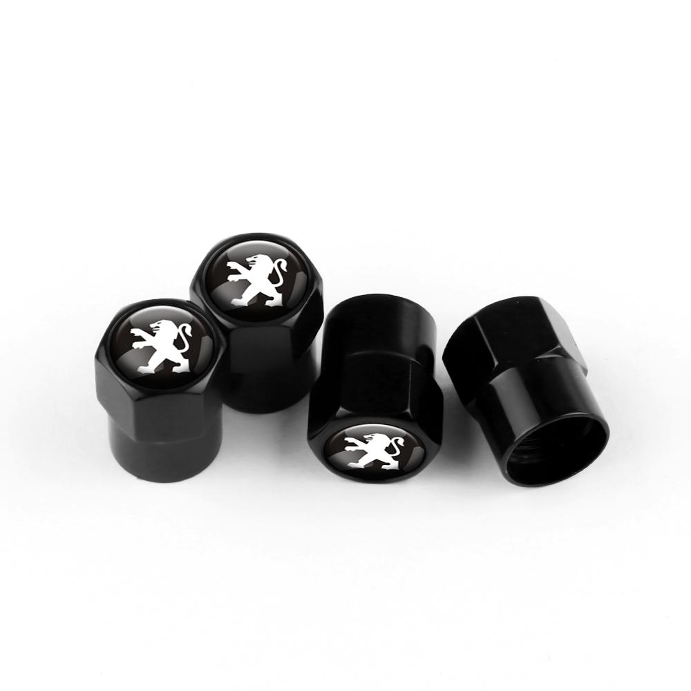 4Pcs Metal Car Wheel Tire Valve Caps Stem Cover For Peugeot 206 208 308 307 207 107 2008 3008 5008 607 301 408 Auto Accessories