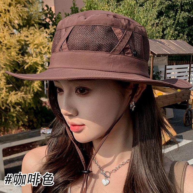 Летняя шляпа рыбака с полями, защита от УФ-лучей, солнцезащитная шляпа для женщин, для рыбалки на открытом воздухе, защита от солнца, дышащая, альпинистская солнцезащитная шляпа для мужчин