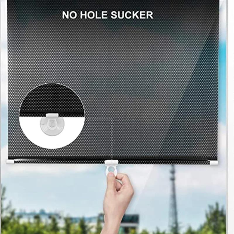 Универсальные рулонные шторы без гвоздей, солнцезащитные шторы на присосках, затемняющие шторы для автомобиля, спальни, кухни, офиса, окна, солнцезащитные шторы
