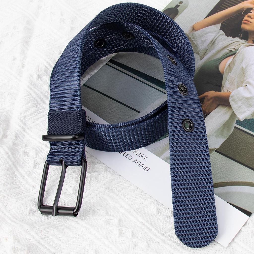 New Unisex Canvas Tactical Belt - No Metal Buckle, Woven Design, Ideal for Military Training.