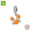 Yin Ziyun Cute Crab DIY Bracelet Beads with Creative Oil Dripping Crab Pendant BSC076