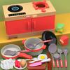 Набор кухонной игровой еды для малышей, игрушечная кухонная утварь, набор еды с кастрюлями, сковородами, плитой, детский кухонный игровой набор, аксессуары