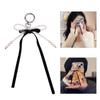 Elegant Phone Lanyard Bowknot Phone Pendant Beaded Bag Pendant Fashionable Keychain Bag Charm Suitable for Bag and Key
