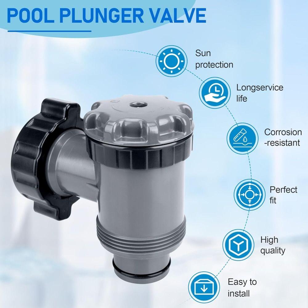 Plastic Pool Pump Plunger 38mm Pool Filter Valve New Plunger Valve