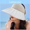Летняя уличная шляпа от солнца для женщин с широкими полями и дышащей тканью из ледяного шелка для пляжа и путешествий