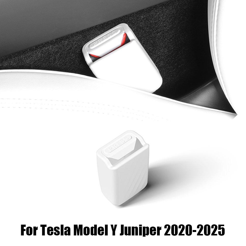 Для Tesla Y 2020-2025 Передний ремень Силиконовый защитник Полное покрытие для Model 3 Основание пряжки ремня Защитные крышки T6t2