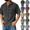Мужские винтажные рубашки для боулинга на пуговицах с коротким рукавом, летняя пляжная рубашка