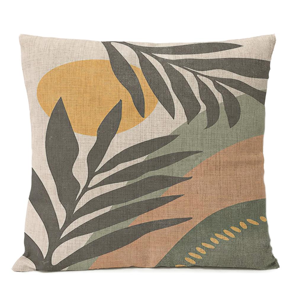 Nordic Home Decor Boho Geometric Pillow Cover Leaf Monstera Rainbow Sun Throw Pillow Case Art Simple Decorative Sofa Cushion