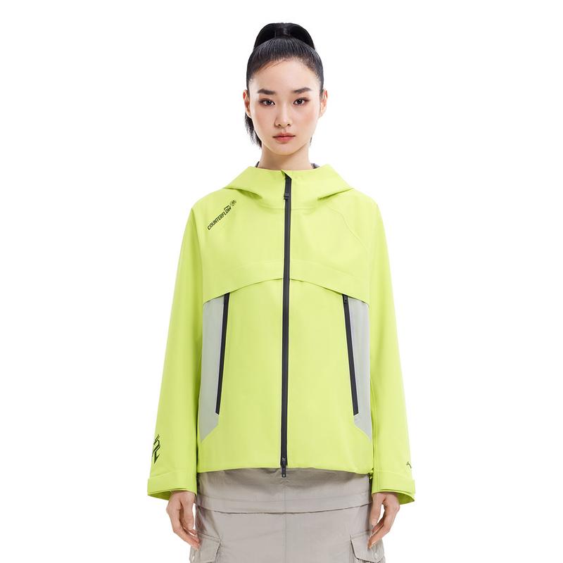 Li-Ning Уличная куртка с капюшоном на молнии, letter print, универсальная, повседневная, водонепроницаемая, ветрозащитная, дышащая, износостойкая, морозостойкая, защита от дождя AEMW007-3