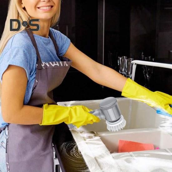 Rechargeable Power Scrubber Cleaning Brush 360 Degree Rotating Deep Cleaning Cordless Power Electric Scrubber