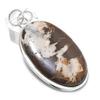 Mud Crack Fossil Gemstone 925 Sterling Silver Jewelry Pendant 2.60" j8A63