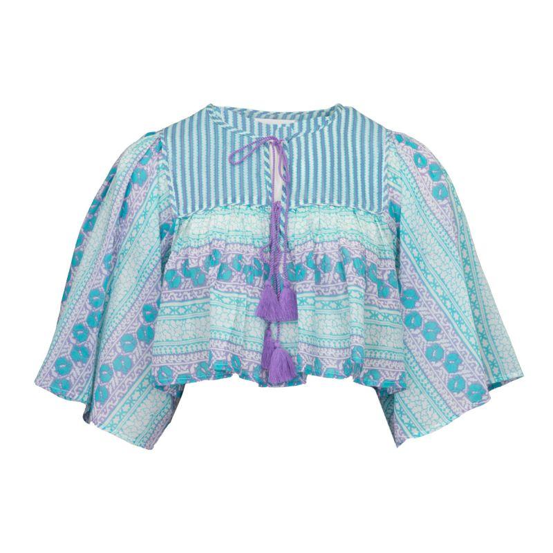 Укороченная блузка Amelie с рукавами 3/4 и графическим узором для женщин от ANTIK BATIK