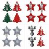 4PCS Elk Christmas Cutlery Fork Holder Tableware Organizer Cutlery Bag Xmas Tree Pocket  Table Decor
