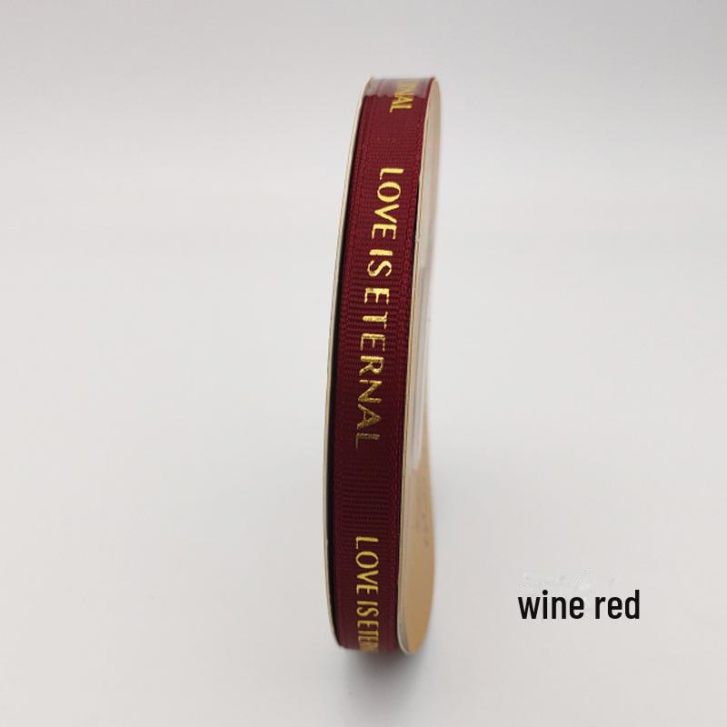 1 см качественная термофиксированная лента для горячего тиснения с нитками для упаковки цветов с надписью