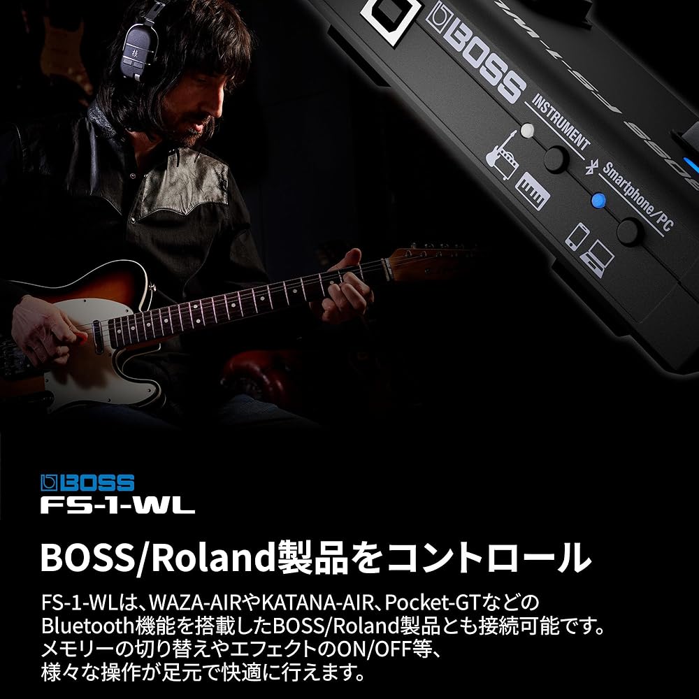 BOSS Boss Wireless Footswitch FS-1-WL Electronic Score/DAW Software/Wireless Operation Bluetooth ...