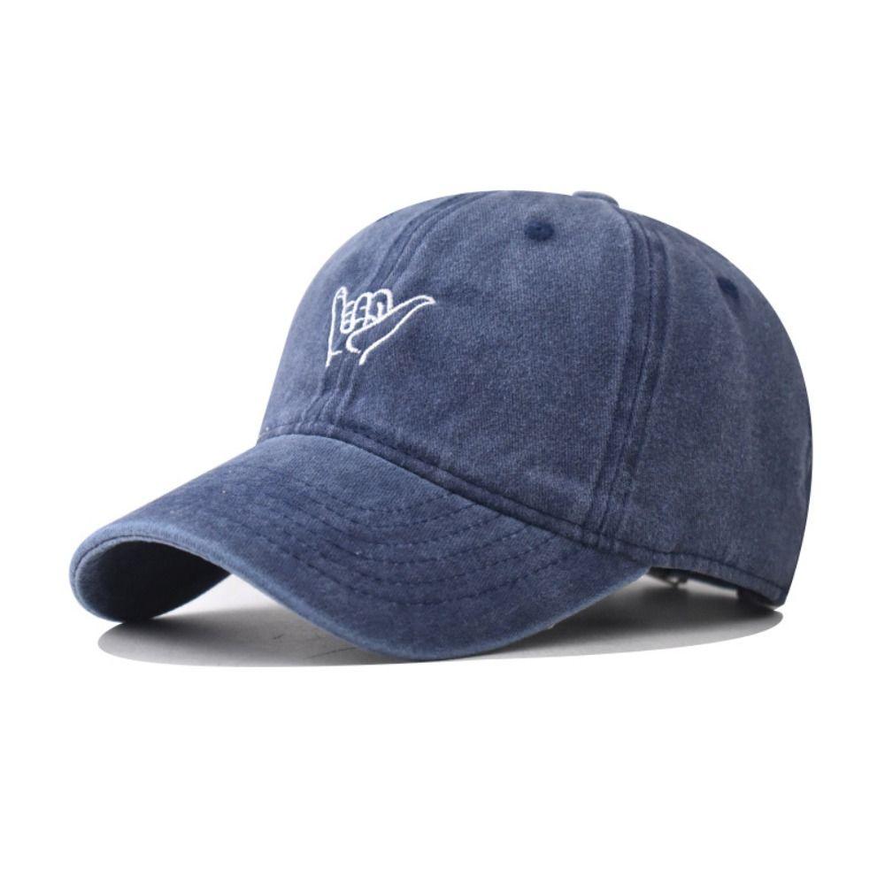 Hip Hop Embroidered Baseball Cap Washed Cotton Sun Hat Vintage Dad Hat For Man Women Unisex