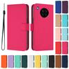 Honor50Lite Case For Honor 50 Lite Wallet Leather Flip Case Honor50lite Protective Pattern Card Slot Cover Solid Color Fundas