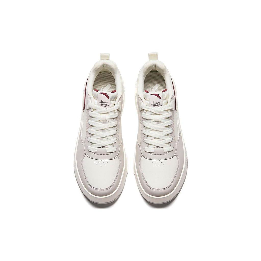 Anta Milk Cap 2 Толстая подошва Повседневная одежда Прочные дышащие низкие кроссовки для скейтбординга Мужские кроссовки Белые 912348080-7