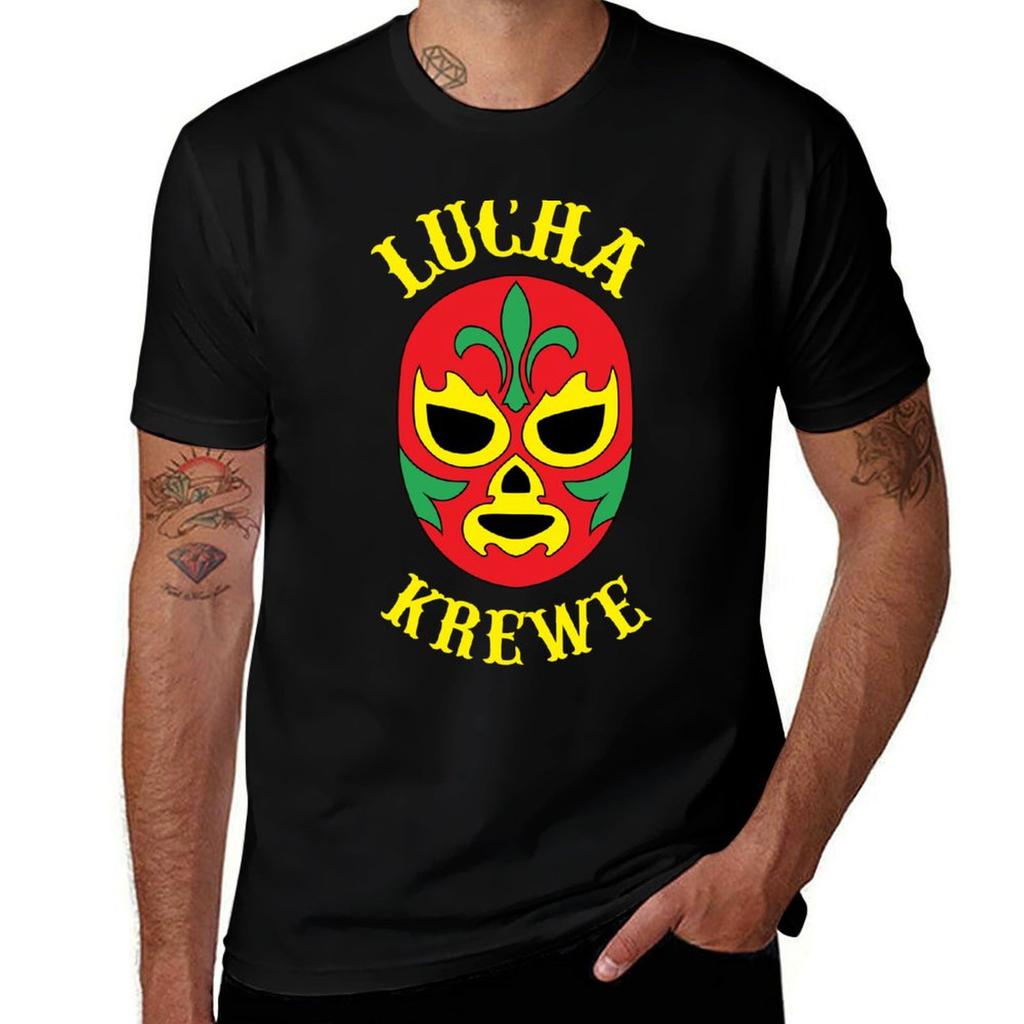 Lucha Krewe Official Logo Dark Ts TShirt Festival Short Sleeve TShirt