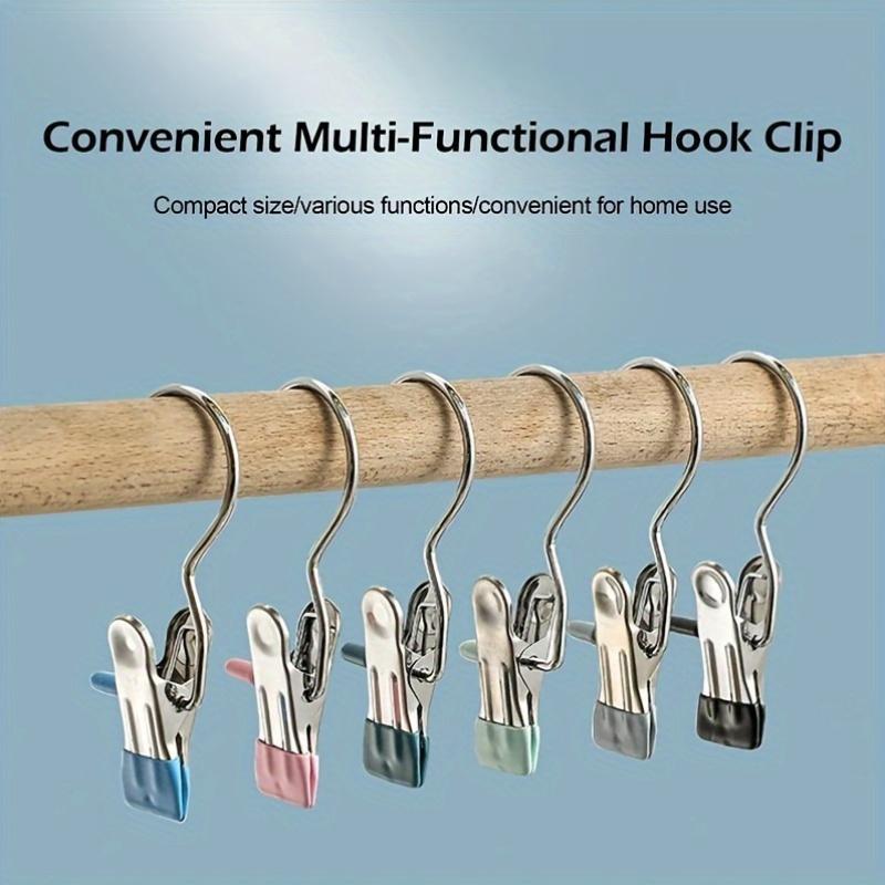 10pcs Metal Pants Hangers with Clips,Space-Saving Closet Organizer for Household Storage, Hat and Clothing Rack Accessories