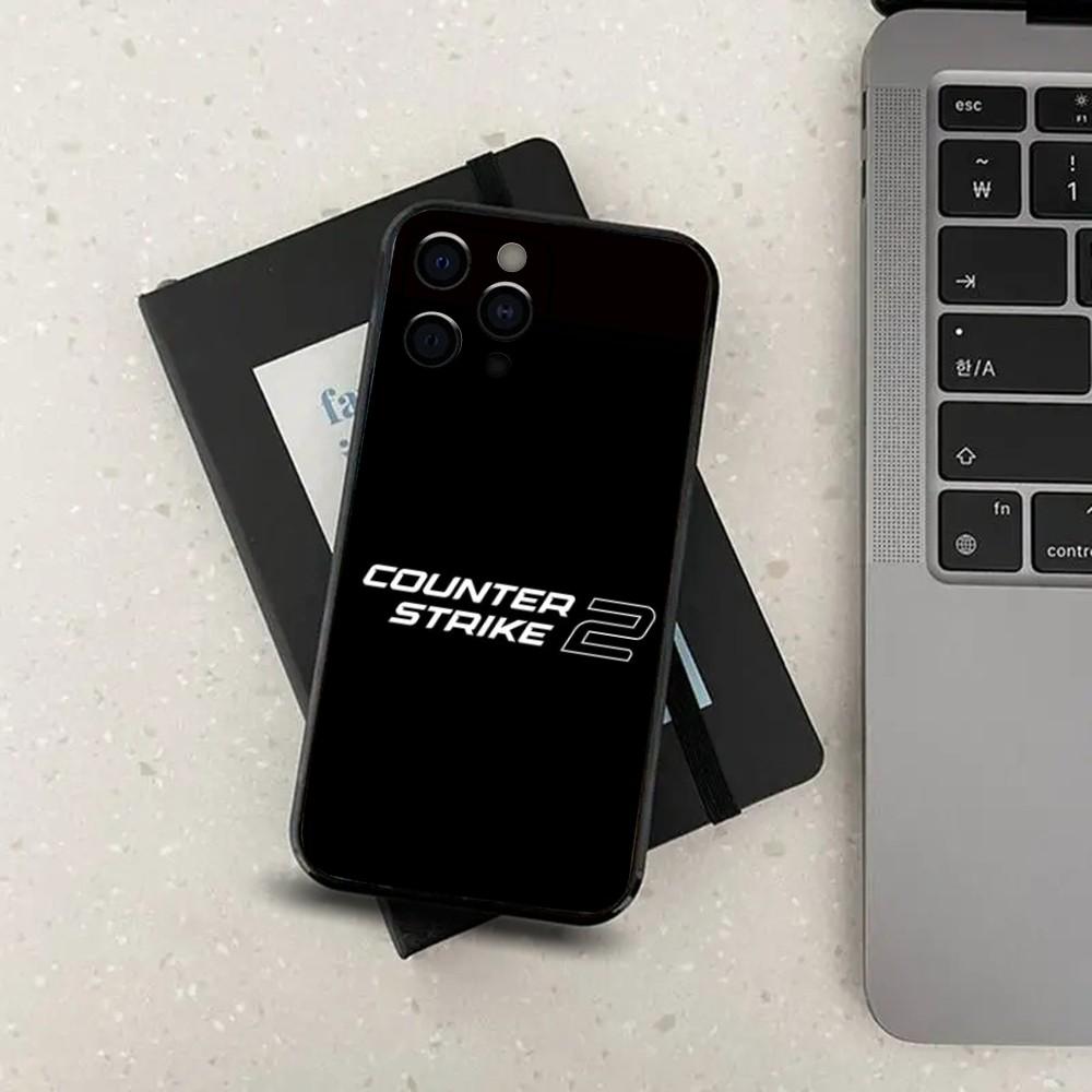 Чехол для телефона C-Counter Strike 2 CS GO для Apple iPhone 15,14,13,12,11,Pro,X,XS,Max,XR,Plus,Mini Мягкий черный чехол
