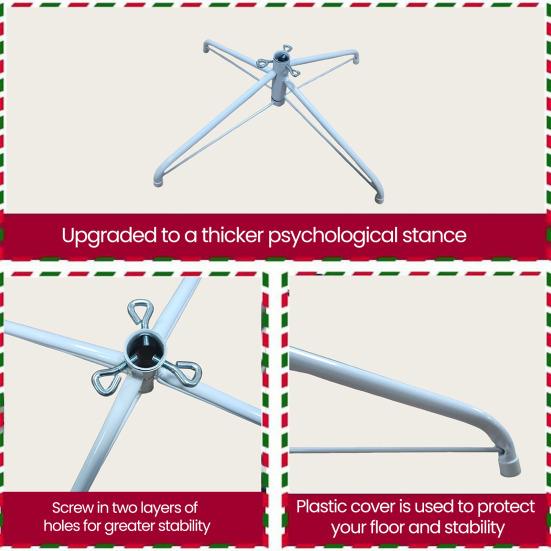 Металлическая подставка для рождественской елки Универсальная складная основа для рождественской елки Замена Подставка для искусственной елки Подходит для шеста 0,75-1,25 дюйма