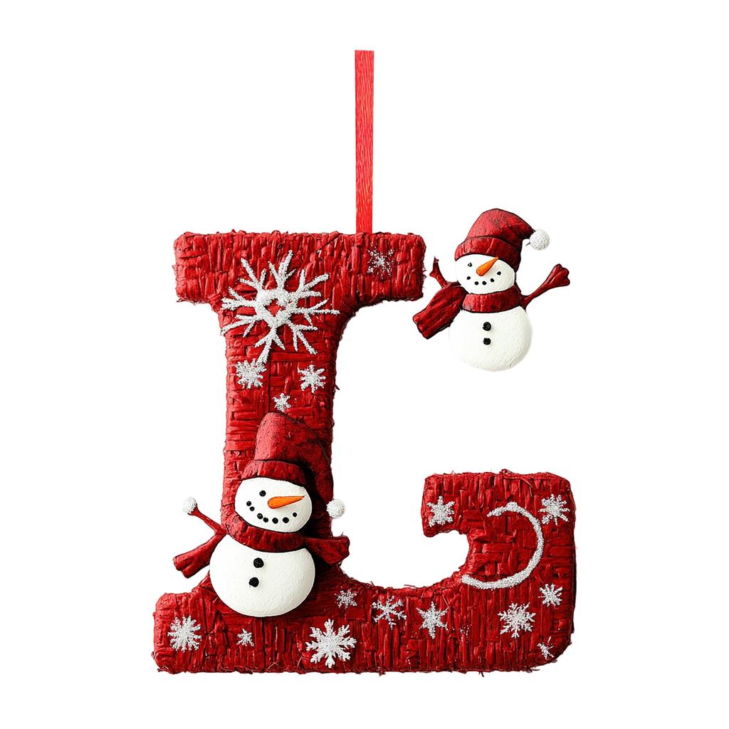 2D 26 Letter Christmas Ornaments Acrylic Flat Christmas Tree Home Decorations Ornaments