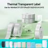 Niimbot D11/D11Pro/D101/D110/H1/H1S Прозрачная самоклеящаяся термоэтикетка Водонепроницаемые прозрачные стикеры с ценой и датой