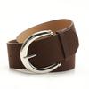 Womens Chic Faux Leather Belt With Alloy Buckle For Summer Fashion