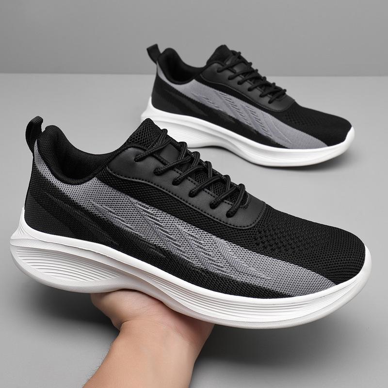 Мужская обувь летняя дышащая большого размера обувь из мушиной ткани на шнуровке для бега сетчатая повседневная обувь мужская 48 спортивная обувь мужская