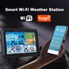 Умная метеостанция TUYA WiFi 5,3-дюймовый ЖК-дисплей Беспроводной термометр Гигрометр Часы Будильник Поддержка 3-дневного УФ-прогноза погоды Тренд