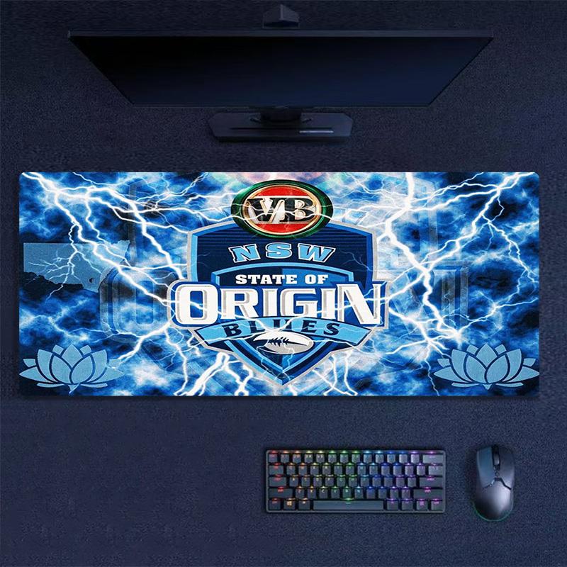 NSW Blues State of Origin Color Mouse Pad Large Gaming Table Cushion Non-slip Laptop Tablet Big Mousepad XXL Mat Mini PC Playmat With Lock edge