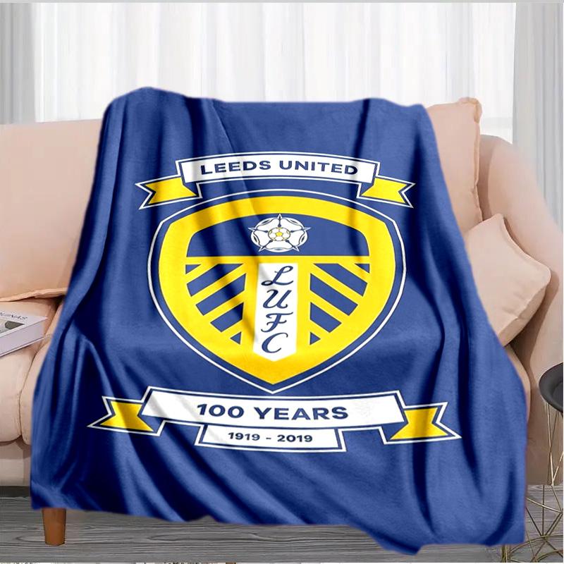 Leeds Crest Design Printed Throws Blanket Soft Flannel Blankets for Couch Bed Gifts for Men Women Picnic blanket Christmas gifts