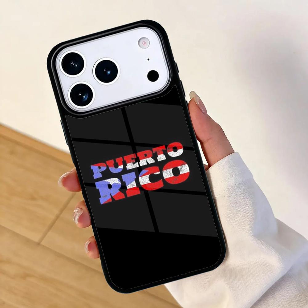 Puerto Rico Flag Mobile Phone Case for IPhone 17 AIR 16pro Max 15 14 13 12 11 Bumper Cover