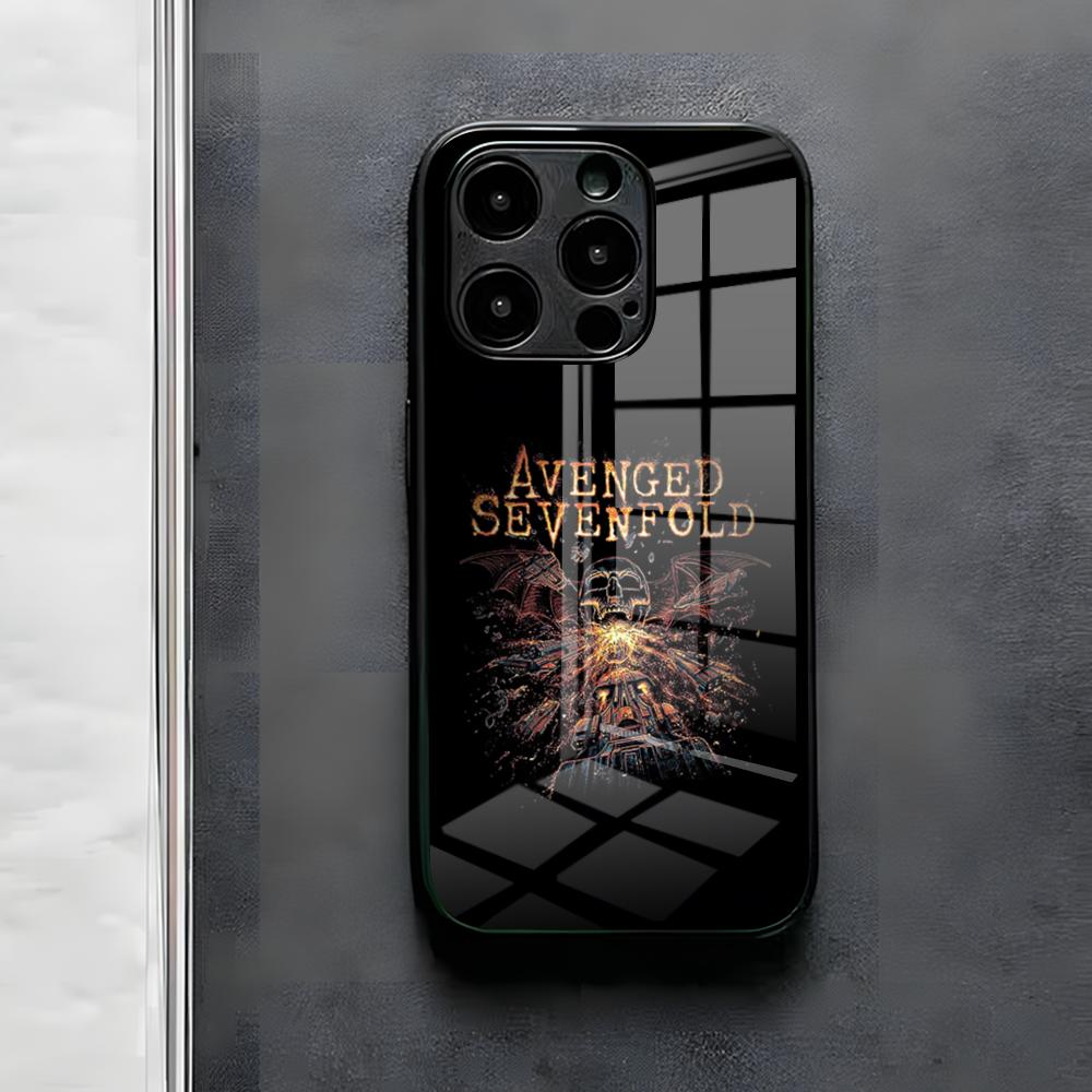 Чехол для телефона A-Avenged Sevenfold для iPhone 17 Air 16 E Pro Max 15 14 13 Mini 12 Pro 11 Max Plus Черная стеклянная крышка