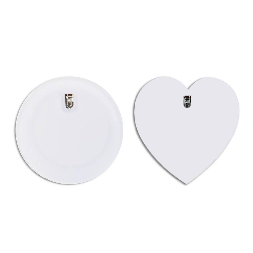 Пустые значки-броши для сублимации, значки на лацкан, заготовки для термопереноса, пустые значки-кнопки для DIY, персонализированная акриловая брошь