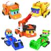 Newest Full Set ABS Mini Deformation Action Figures LUCKY Dinosaur Engineering Vehicle Toys Car for Kids