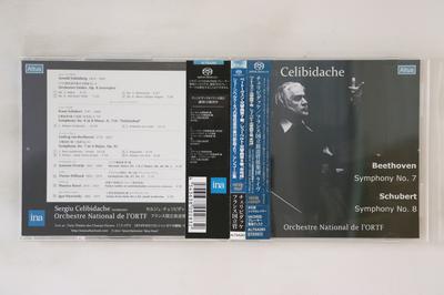 CD СЕРДЖУ ЧЕЛИБИДАКЕ, НАЦИОНАЛЬНЫЙ ОРКЕСТР - Симфония Бетховена №. 7 / Шуберт ALTSA283 Альтус 2014 Япония Оби Классика Б/У