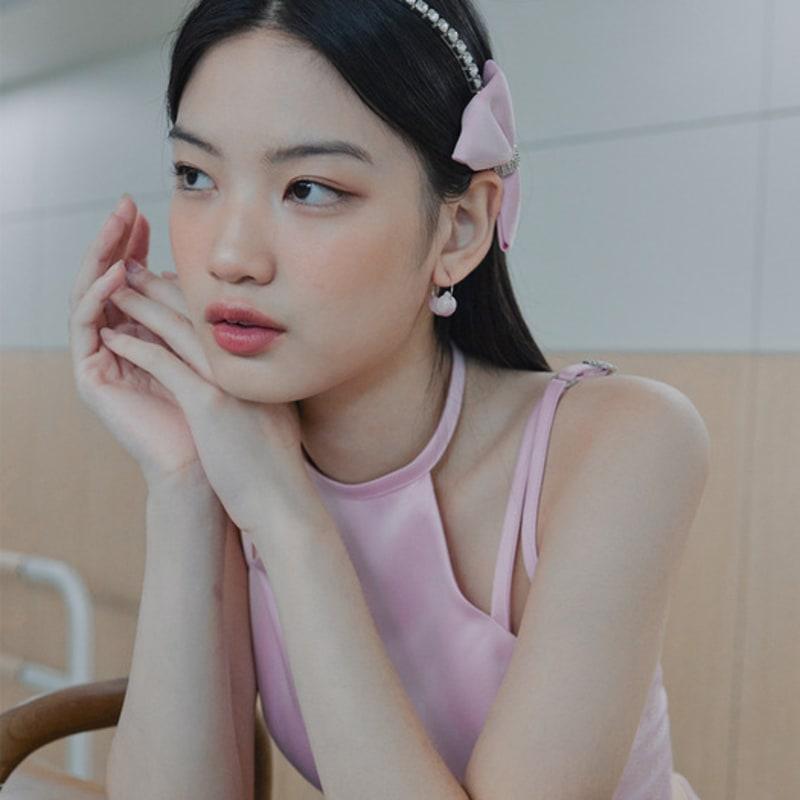 LOVUEE Повязка на голову с тройным бантом цвета балетной розы