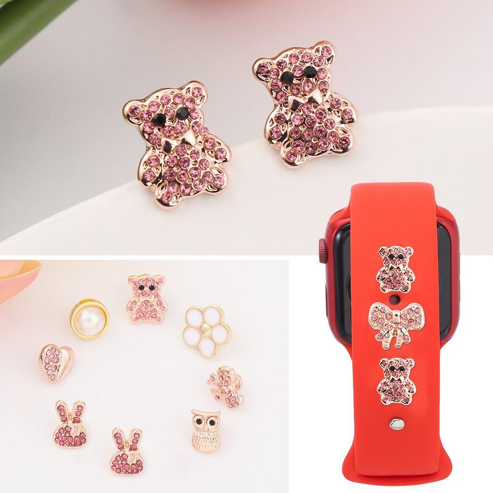 Watchband Ornament Jewelry Accessories Silicone Strap Decorative Nails Rubber Bracelet Decoration