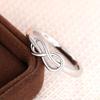 Кольца Huitan Infinity Figure Eight Shape Finger Rings для женщин, минималистичные, сдержанные, обручальные кольца, аксессуары, модные ювелирные изделия оптом