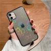 Fashion Gradient Laser Love Heart Leaf Pattern Case For iPhone 13 11 12 14 15 Pro Max X XS XR 7 8 Plus SE 2020 Clear Cover With Hearts