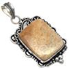 Pendant Fossil Coral Gemstone Handmade Mother'Day Silver Jewelry 2.5"